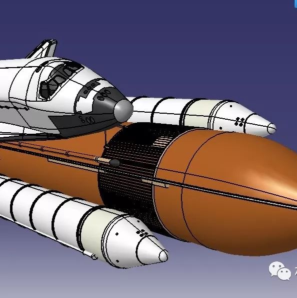 【飞行模型】航天飞机3D模型图纸 CATIA设计 IGS STEP格式 太空穿梭机三维建模