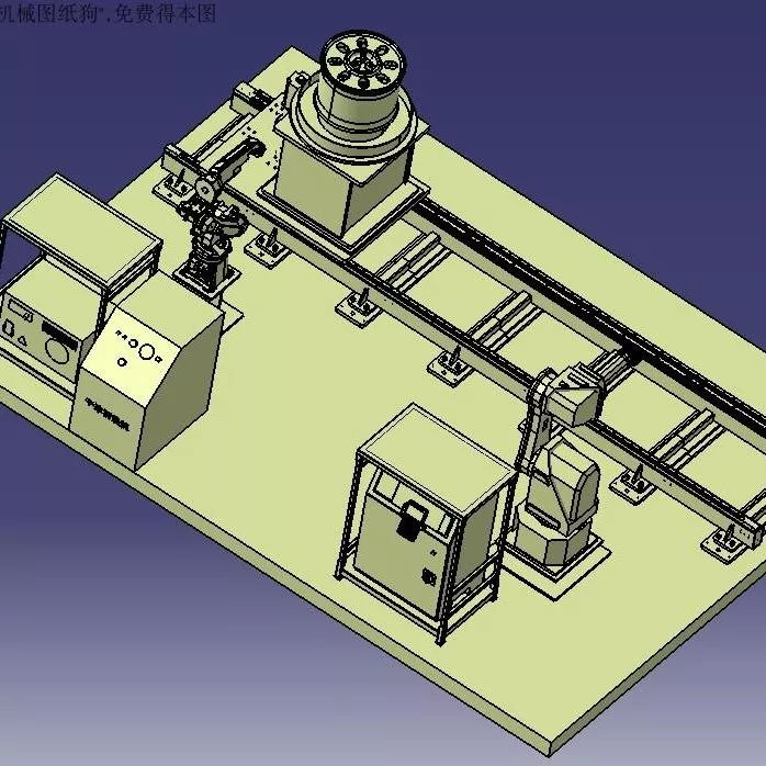 【非标数模】飞机轮毂机器人干冰自动清洗工作站3D模型图纸 STEP格式