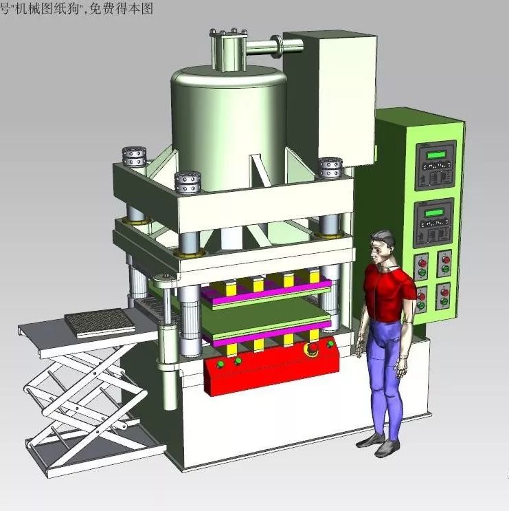 【非标数模】橡胶涂层印刷机3D模型图纸 UG设计