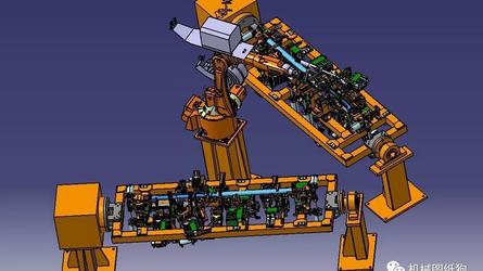 【机器人】汽车仪表板骨架总成机器人弧焊焊装工作站3D图纸 CATIA设计
