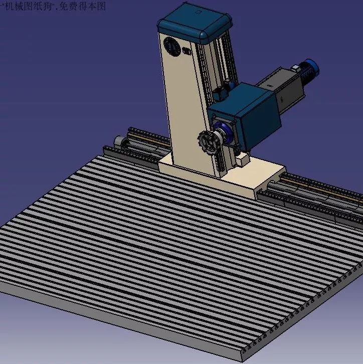 【工程机械】大型镗床3D模型图纸 STP格式