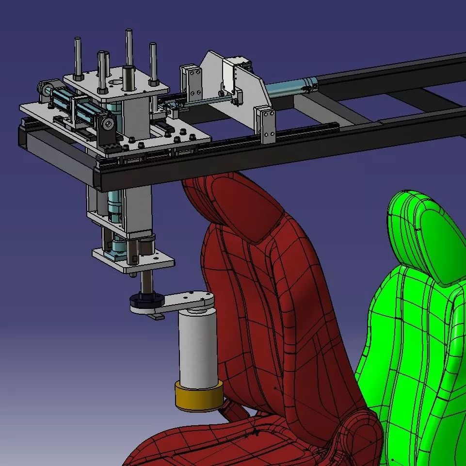 【非标数模】汽车座椅试验机3D模型图纸 IGS格式