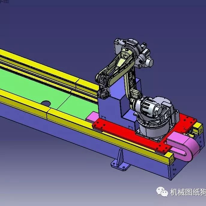 【工程机械】机器人平移滑台3D数模图纸 STEP格式