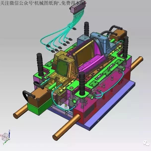 【工程机械】手套箱模具（下模）3D图纸 UG设计