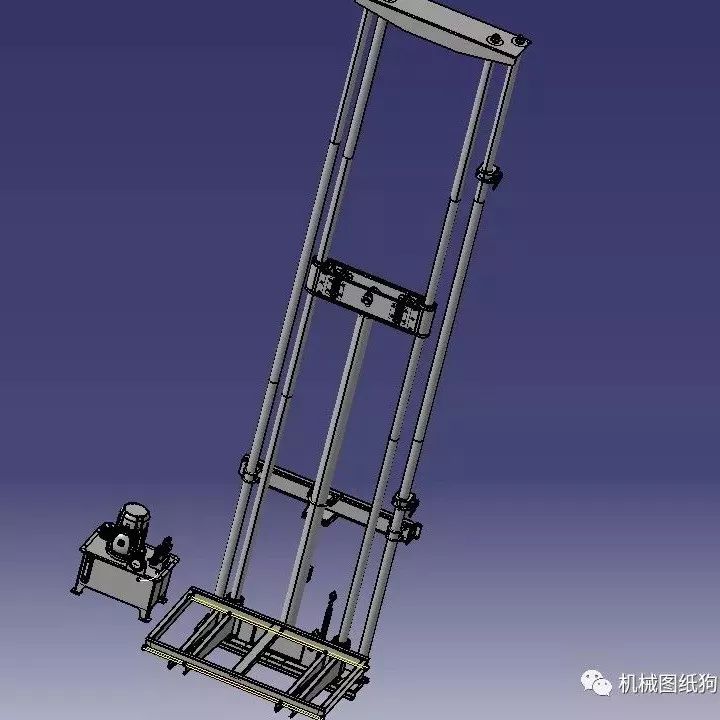 【非标数模】液压提升机模型3D图纸 STP格式