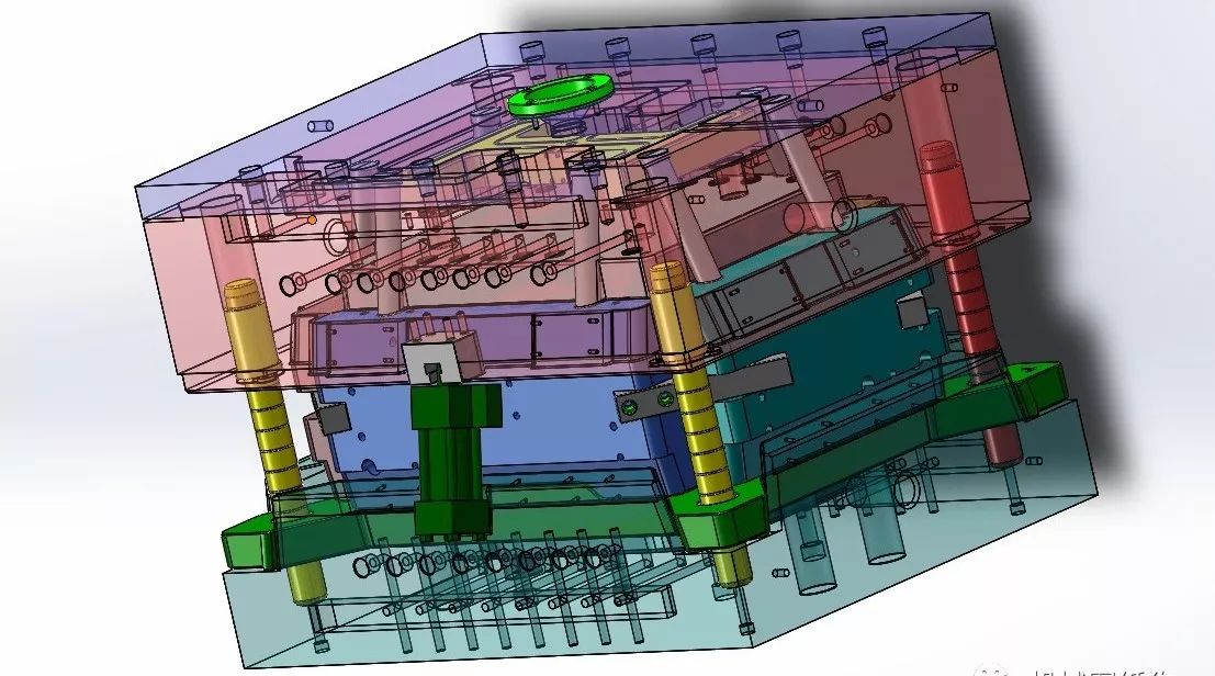 【工程机械】周转箱模具设计3D图纸 Solidworks设计