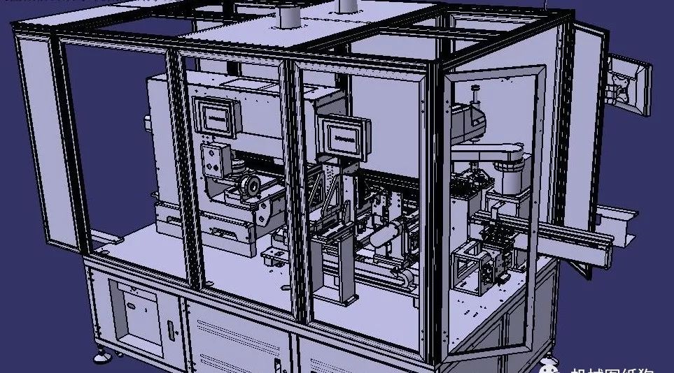 【非标数模】全自动移印机3D数模图纸 STEP格式
