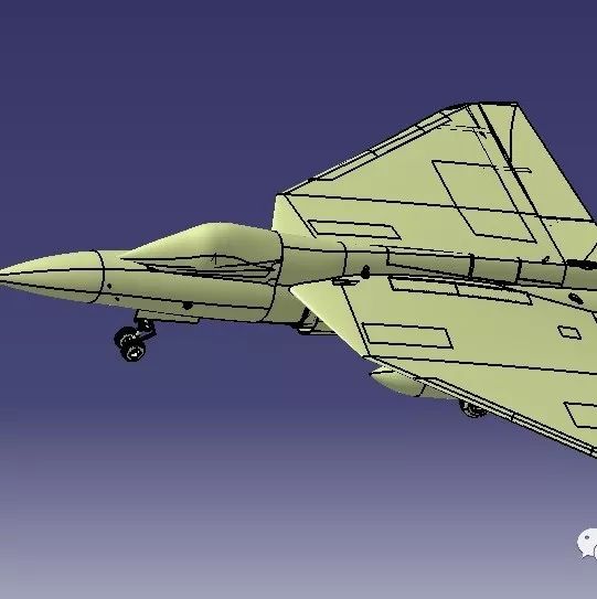 【飞行模型】LCA tejas印度轻型战斗机3D图纸 igs格式 飞机三维建模