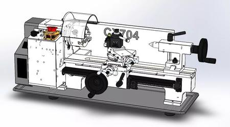 【工程机械】小型数控车床cx704模型3D图纸 Solidworks设计