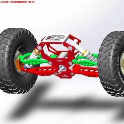 【其他车型】沙丘车后悬架模型3D图纸 Solidworks设计