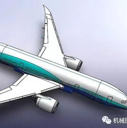 【飞行模型】boeing-787波音飞机模型3D图纸 SolidWorks设计