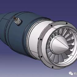 【发动机电机】ZY5611 21N轴流式航模涡轮发动机模型 三维及平面设计图纸