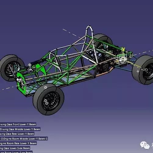 【卡丁赛车】F600 方程式赛车框架图纸 CATIA设计 附IGS格式