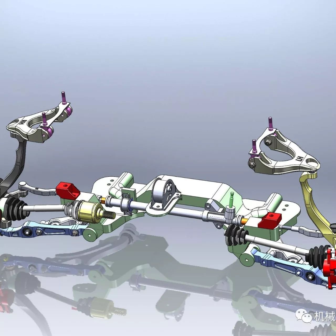 【汽车轿车】Honda CIVIC汽车悬架系统模型3D图纸 Solidworks设计
