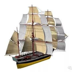 【海洋船舶】达尔文所乘小猎犬号海军勘探船设计图纸 古帆船模型Beagle 3dm