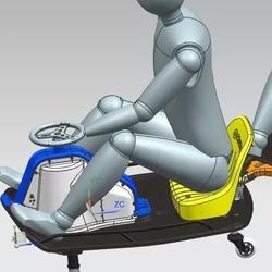 【其他车型】Razor Crazy Cart 儿童卡丁车3D图纸(双车版) SolidEdge