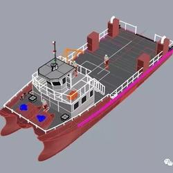 【海洋船舶】双体油船图纸 Rhino犀牛设计 3dm 3ds格式