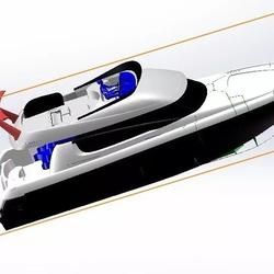 【海洋船舶】46英尺游艇设计图纸 IGS STP格式 船舶3D建模