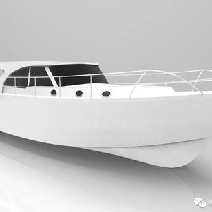 【海洋船舶】17米长机动游艇设计图纸 船舶3D建模 Rhinoceros 犀牛设计