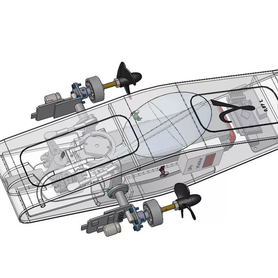 【海洋船舶】自制ROV遥控潜水艇gamma设计图纸 SolidWorks建模 附IGS 