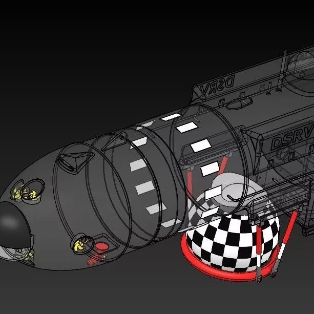 【海洋船舶】深潜救生艇DSRV图纸 SolidWorks设计 深潜修理船3D建模