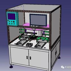 【非标数模】平板电脑镜头支架CCD对位贴合机(四轴机械手)3D模型 STP格式