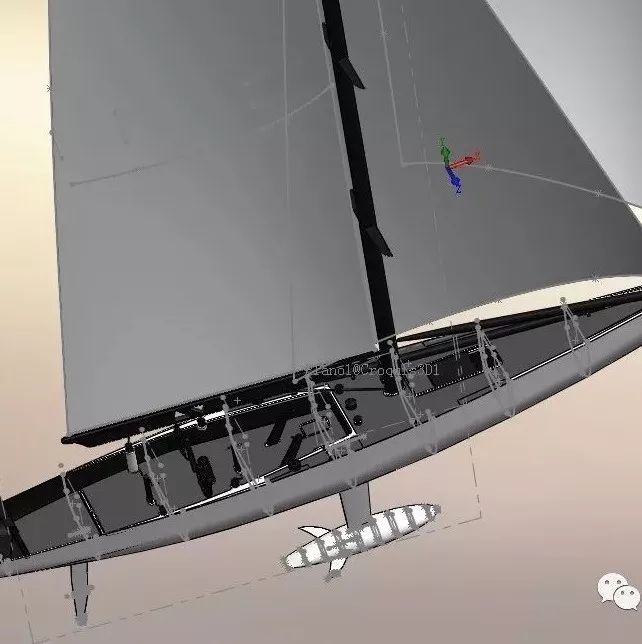 【海洋船舶】小帆船模型3D图纸 SolidWorks设计