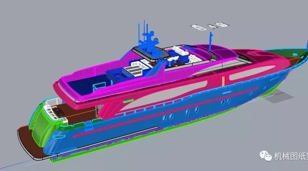 【海洋船舶】游艇3D设计图纸(Rhino建模) 3dm格式 船舶模型设计图