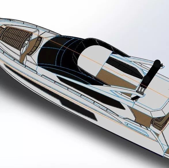 【海洋船舶】75英尺Sunseeker游艇3D图纸 SOLIDWORKS2015设计 船舶三维建模