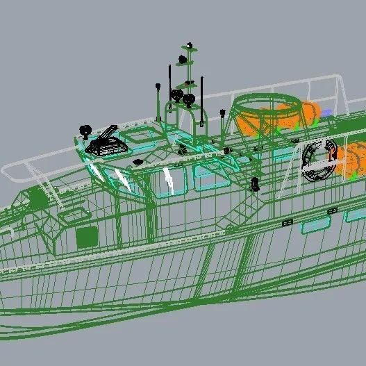 【海洋船舶】CB90攻击快艇3D图纸 Rhino设计 战斗船舶三维建模 附STP格式