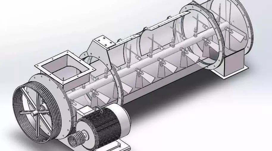 【非标数模】调料槽型混合机设备3D模型 Solidworks设计