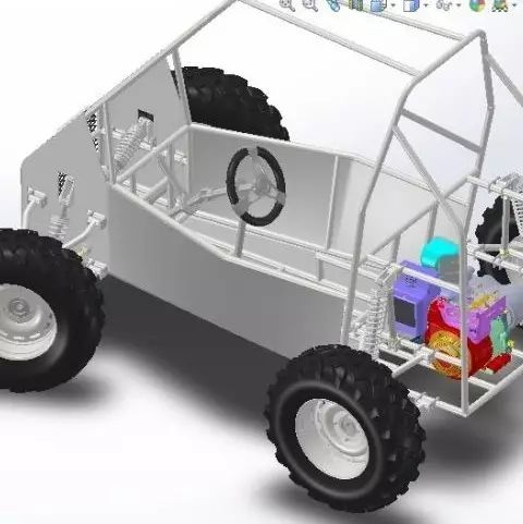 【其他车型】全地形钢管赛车3D图纸 STP IGS格式