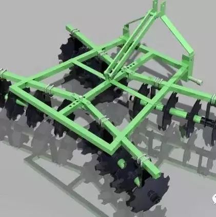 【农业机械】圆盘耙设计图纸 农业机械钉耙3D建模 CATIA设计 stp格式 农机图纸
