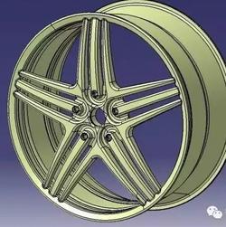 【汽车轿车】HAMANN轮毂3D图纸 IGS格式 汽车轮胎三维建模 数模