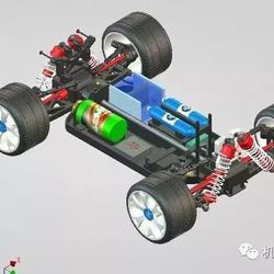 【RC遥控车】氢气燃料RC遥控车模型图纸 Inventor设计