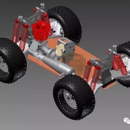 【RC遥控车】Nitro 1-10大脚车设计图纸 Inventor2011建模 摇控赛车3D建模