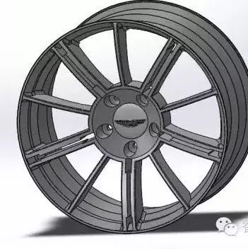 【汽车轿车】aston-martin汽车概念轮毂3D图纸 Solidworks设计 附IGS格式