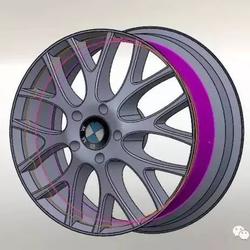 【汽车轿车】BMW轮辋3D图纸 SolidWorks2015设计 轮毂三维建模 附IGS格式