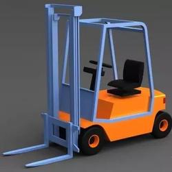 【工程机械】简易叉车3D图纸 STP STL格式