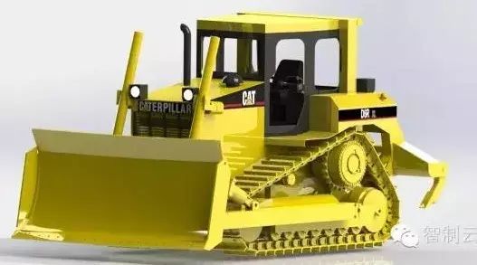 【工程机械】Bulldozer卡特彼勒D6R履带推土机3D模型图纸