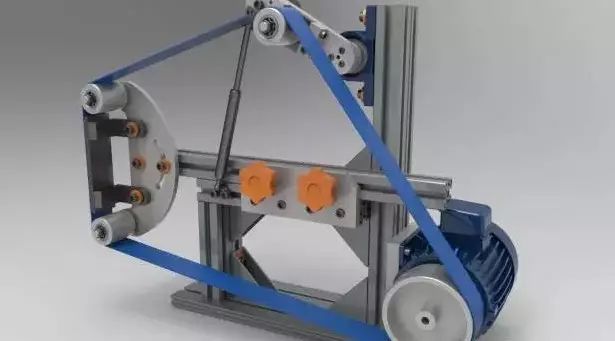 【工程机械】砂带打磨机3D建模图纸 Rhino设计 3dm格式 带式磨光机