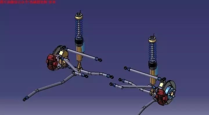 【汽车轿车】Rear Suspension后悬架模型3D图纸 STP IGS格式