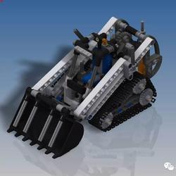 【工程机械】紧凑型履带装卸机42032拼装模型3D图纸 Inventor设计 附STP格式