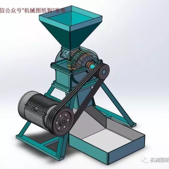 【非标数模】饲料搅拌粉碎机3D模型 Solidworks设计