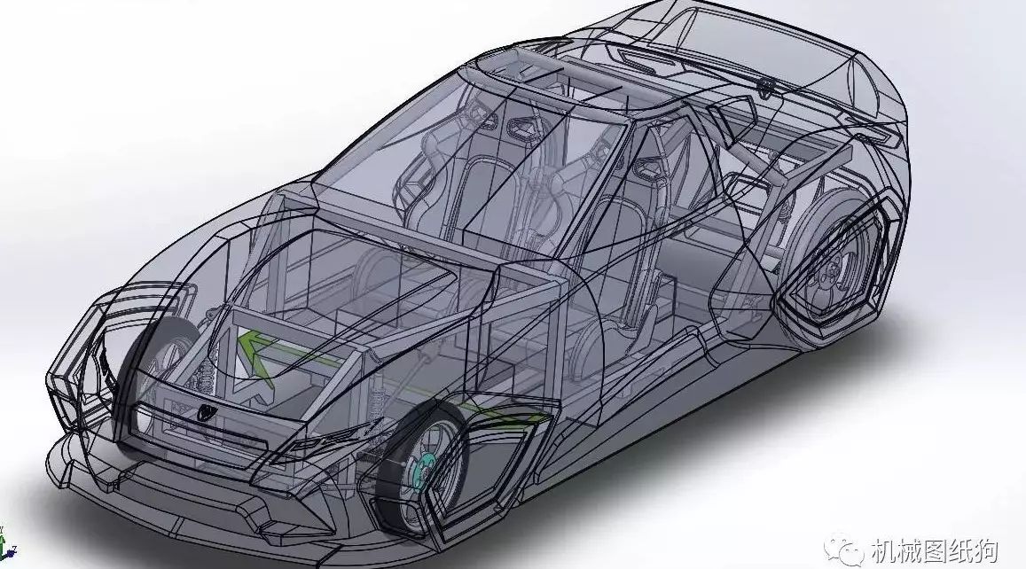 【汽车轿车】概念跑车Mustafa AVDAN框架模型3D图纸 Solidworks设计