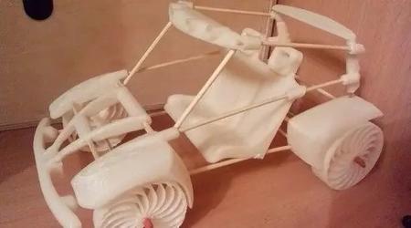 【3D打印】小圆棒架构的玩具车模型3D图纸 STL格式