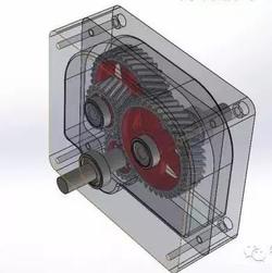 【差减变速器】变速齿轮盒三维建模图纸 solidworks设计