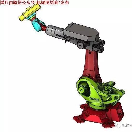 【机器人】KUKA 2k15工业机器人外观模型3D图纸 Solidworks设计