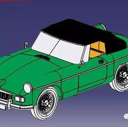 【汽车轿车】简易MGB轿车模型3D图纸 STEP格式