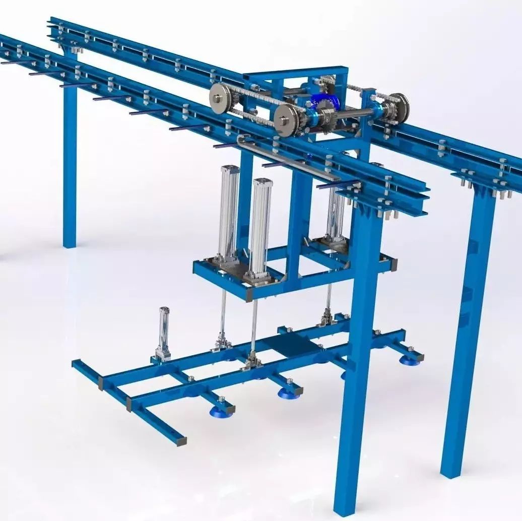 【非标数模】薄板输送机模型3D图纸 STEP格式